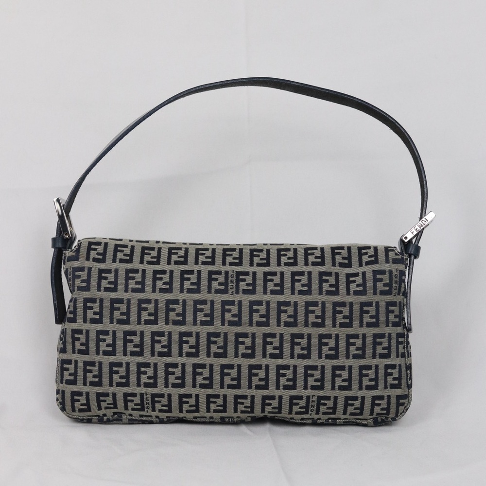 FENDI‎ ZUCCHINO BAGUETTE NAVY VINTAGE - Picture 4 of 11